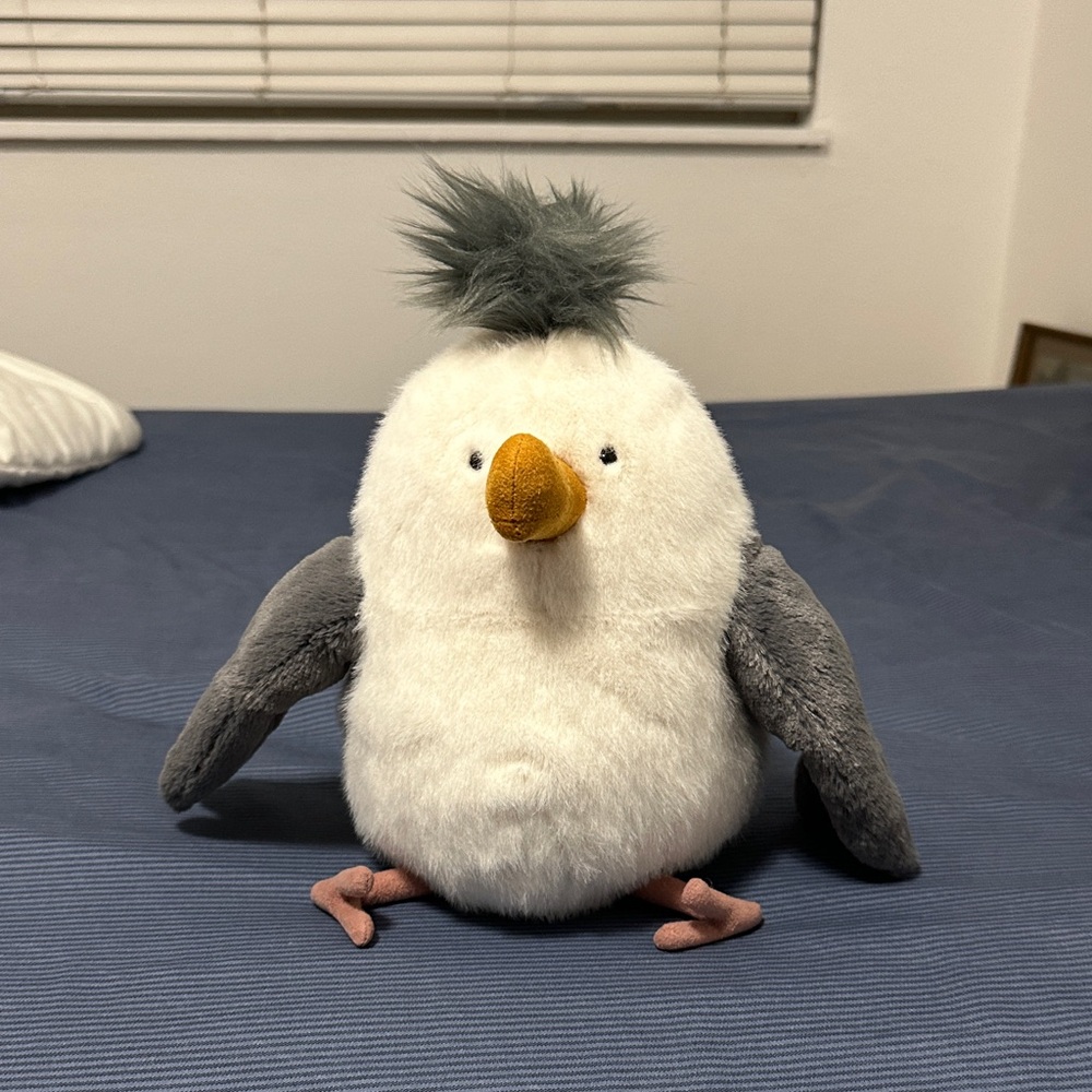 Jellycat White and Gray Stuffed Animal